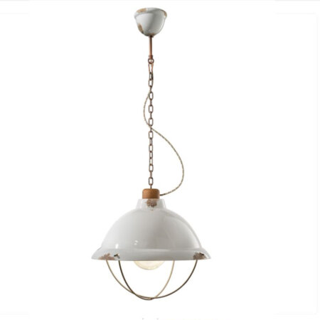 FERROLUCE C1680 PENDANT D.40 E27 ? 40 VINTAGE BIANCO