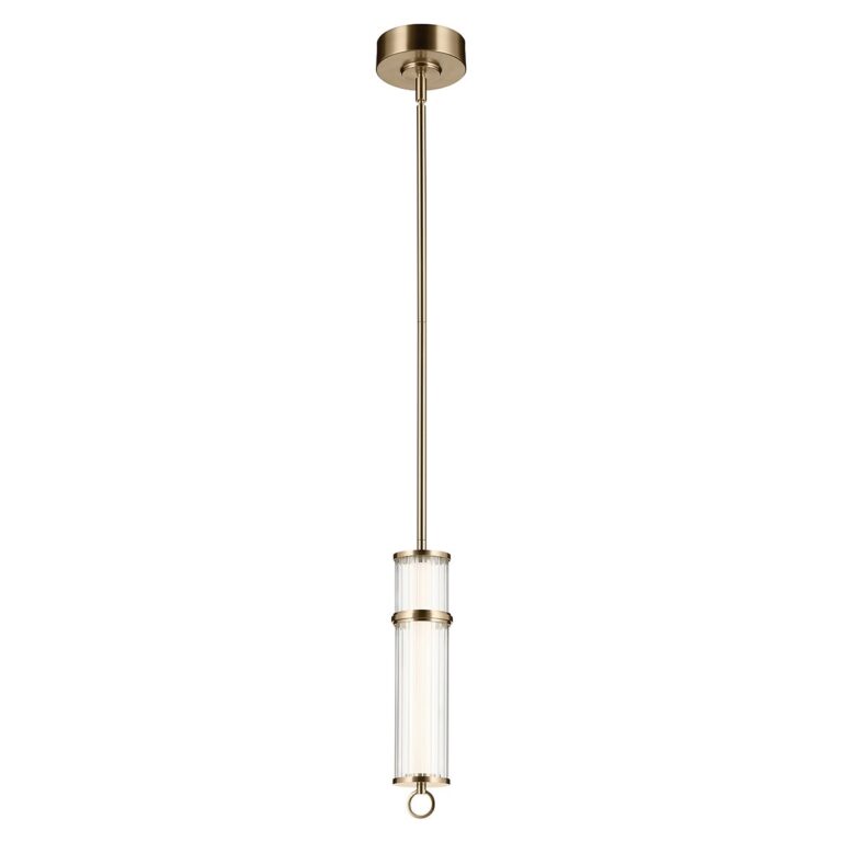 ELSTEAD Riven LED Pendant - מנורת תלייה ברונזה שמפניה